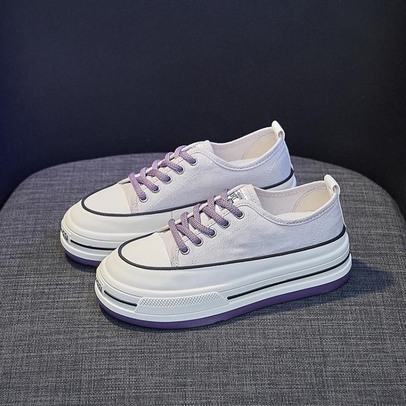 Canvas Shoes Women Spring Summer Casual Walking Platforms Vulcanized Shoes Ladies Fashion Chunky Sneakers