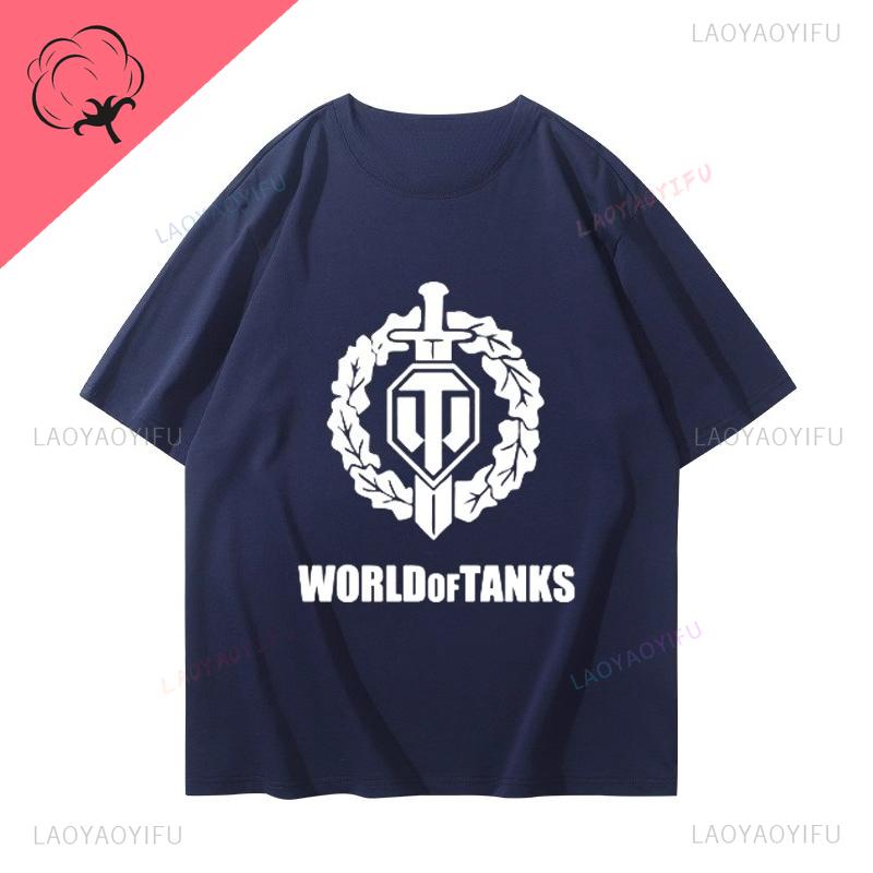 Gamer World Of Tanks T Shirt Military Enthusiast Game Printed Tee Cotton ONeck Streetwear Best Seller Graphic Y2k Clothes Unisex