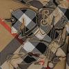 Burberry Vintage Check Canvas Crossbody Bag With Equestrian Knight Embroidery For Daily Use