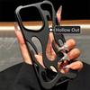 Plating hollow flame pattern silicon phone case for iPhone 17 16 15 14 13 12 11 Pro Max shockproof heat dissipation soft cover