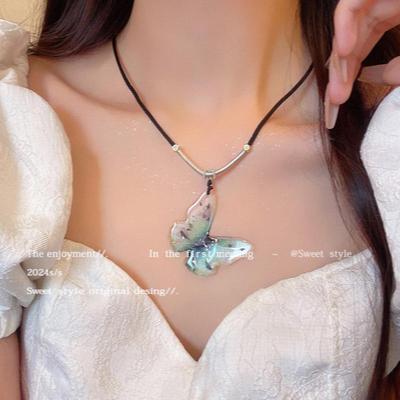 Ethnic Style Butterfly Necklace: Fashionable, Colorful, and All-Match High-Grade Clavicle Chain