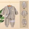 Boys' Spring & Fall Long-Sleeve Three-Piece Sportswear Set for Infants & Toddlers