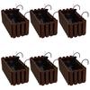 Flowerpot Balcony Box For Balustrade Terrace Flowers Brown 40Cm 6 Pcs
