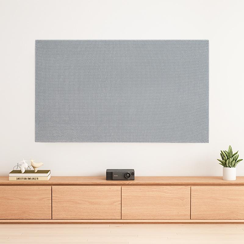 1pcs Solid Color Grid Elastic Wrap for Convenient and Breathable TV Cover Desktop Wall Mounted Monitor Cover Cloth Dustproof and Sunscreen Covers