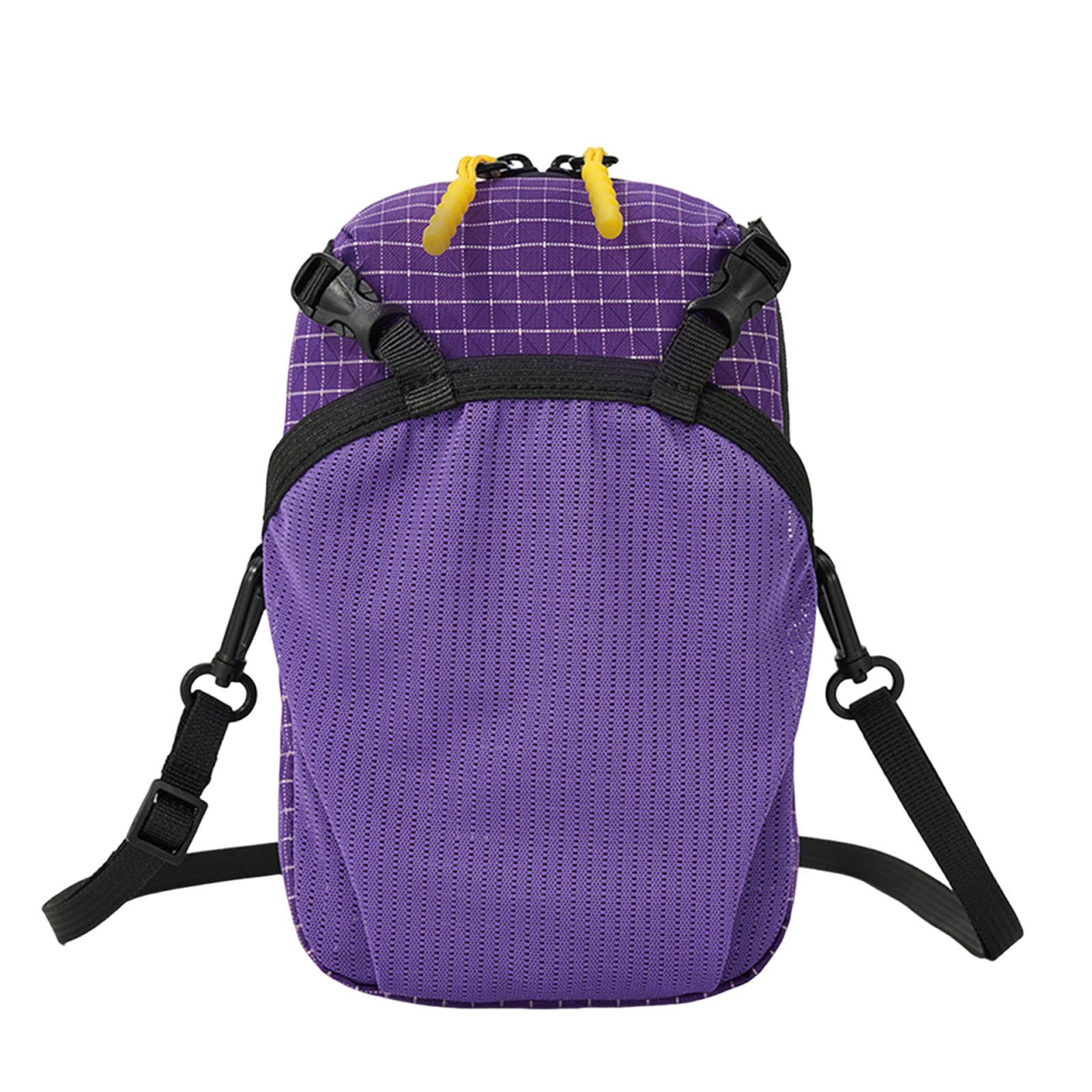 Water Bottle Pouch with Phone Pocket for Hiking Lightweight Hiking Gear Water Bottle Holder Bag for Cycling Hiking Camping фиолетовый
