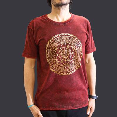 T-Shirt Stone Washed Chakra Maroon Medium