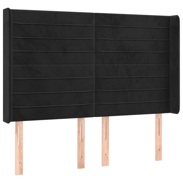 VidaXL Tête de Lit à LED Meuble de Chambre à Coucher Accessoire de Lit Double Tête de Cadre de Lit Intérieur Noir 3124238