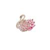 Elegant Swan Brooch: Simple Zircon Design, Stylish Collar Clip, In Stock