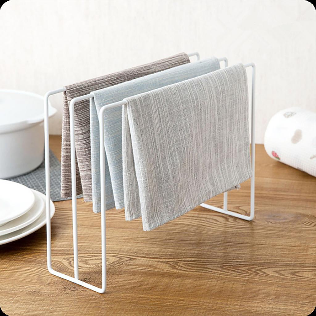 Kitchen Countertop Dishcloth Drying Rack Iron Dishcloth Towel Holder Free Standing Dish Rag Storage Hanger