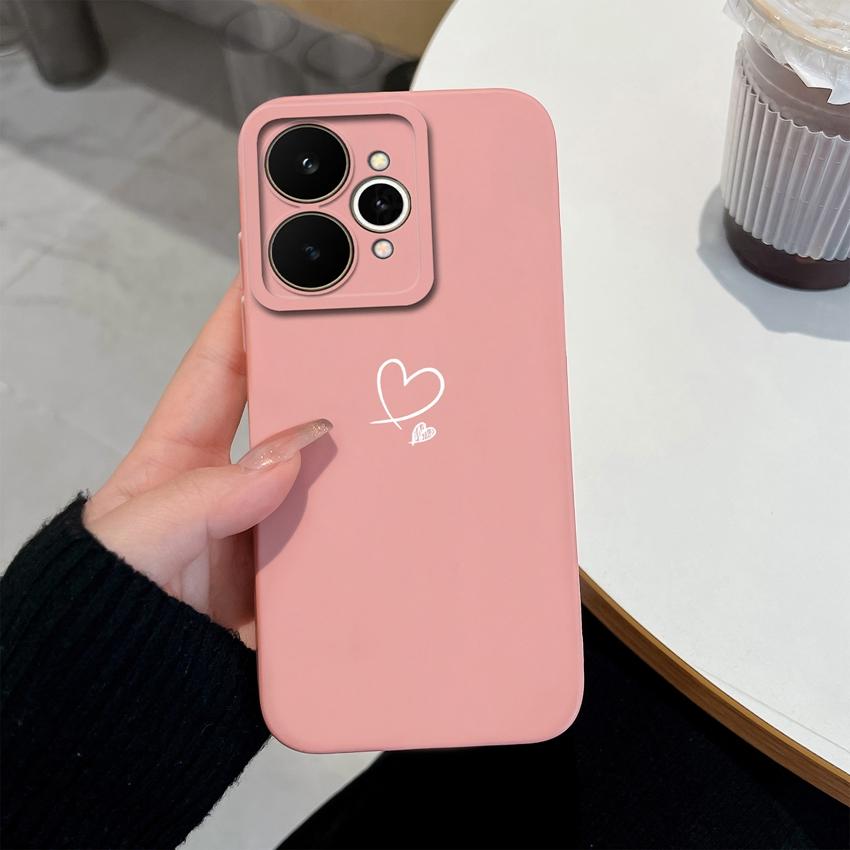 For Realme 15 15T 15X C71 C73 C33 C35 C21Y C25S Note 70 70T Phone Case Fashion Love Heart Patterns Liquid Silicone Protective Shell For Realme Housing