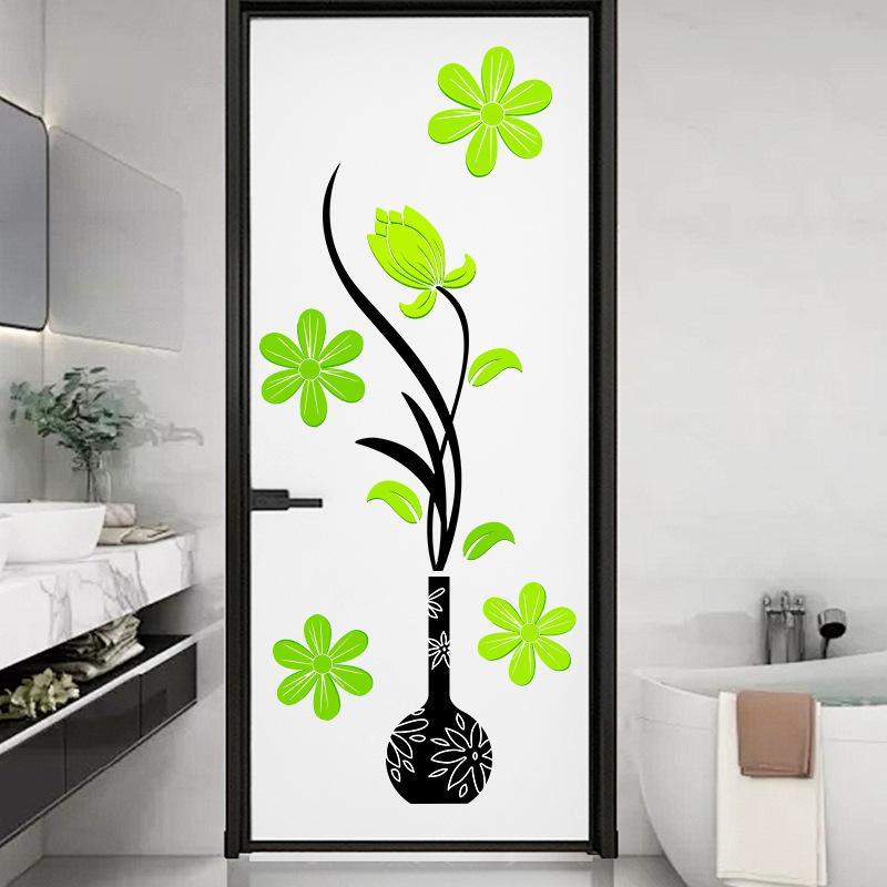 Moderner floraler Wandsticker Elegantes Vasendesign für Wohnzimmer Flur Eingang Heimdekoration