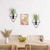2pack Geometric Wall Mounted Plant Stylish Round Metal Hanging Planter for Modern Home Decoration