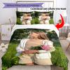 Customize Photo Customize Your Photo Bedding Set Breathable Duvet Cover with Pillowcases Home Decoration Birthday Gift