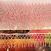 Solid Color 5Yard Tassel Fringe Trim Crystal Beaded Lace Trim Embroidery Lace Fabric DIY Curtain Dress Sewing Garment Materials