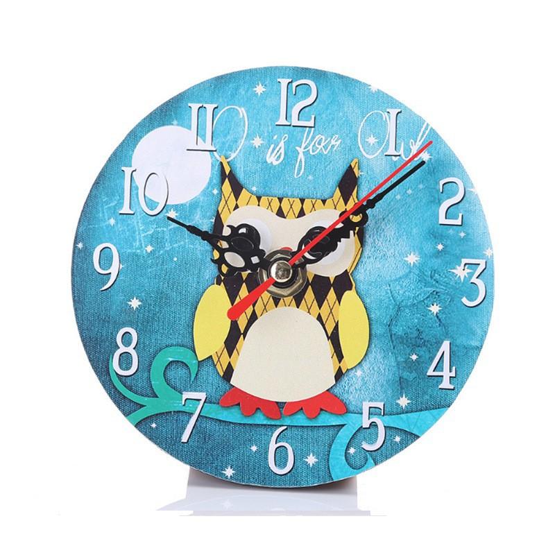 Fashion 12cm Vintage Timer Shabby Chic Antique Home Wooden Rustic Kitchen Wall Clock Silent Non-Ticking Wooden Wall Clocks