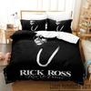 3D Print Rapper RICK ROSS Bedding Set Duvet Cover Bed Set Quilt Cover Pillowcase Comforter King Queen Size Boys Adult Bedding