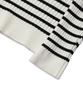 DOFFJASON Striped Henley Neck Knit Ivory