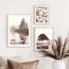 Beige Landscape Lake Mountain Dandelion Wall Art Canvas Painting Nordic Posters And Prints Wall Pictures For Living Room Decor