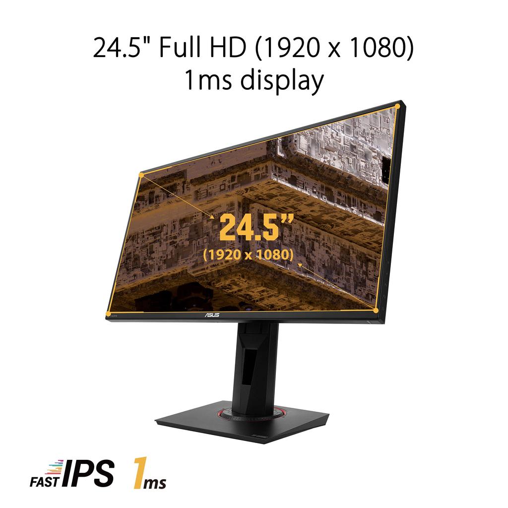 Asus Spēļu monitors TUF Gaming VG259QM 24,5 collas/280Hz/Full HD/IPS/1ms/HDR/HDMI×2, DP/G-SYNC savietojams/ELMB/Skaļrunis/