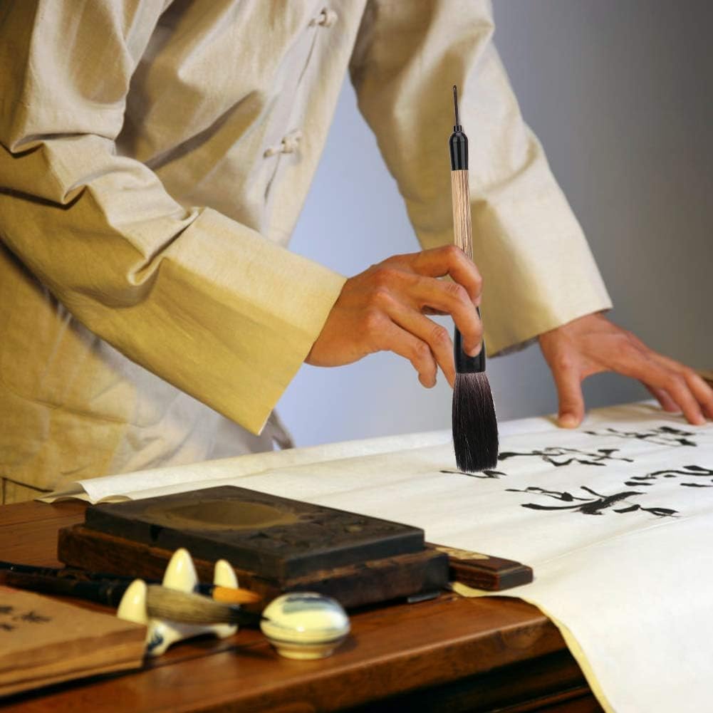 Large Calligraphy Brush Pen Chinese Painting Antithetical Couplet Writing Brush Chinese Traditional Calligraphy Painting Brushes Pen(Bear Hair)