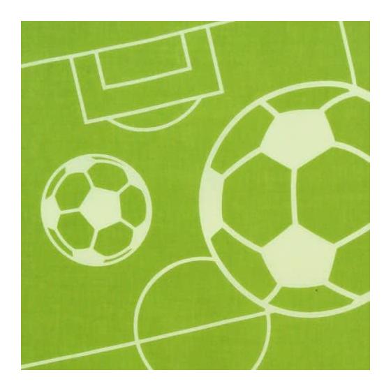 Someno Anbo Tenugui Love!Soccer! Pitch - Hand-dyed, 100% Cotton, Tokuoka Fabric, Made In Japan, 35cm X 100cm (Ball, Soccer, Pitch, Geometric Shapes,