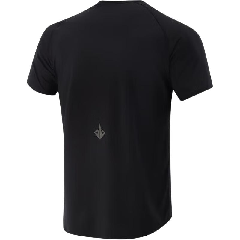 Li Ning Solid Color Round Neck Comfortable Breathable Versatile Casual Short Sleeve T-Shirt Men T-Shirts Black ATSV029-1