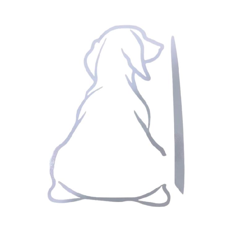 Smiling Puppy Car Window Sticker Removable Decal Personalizes Pet Car Accessories for Vehicles Glass Surfaces Gifts