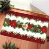Weihnachtsblumen-Druck Willkommens-Fußmatte Rutschfeste Waschbare Teppich für Wohnzimmer Schlafzimmer Badezimmer Küche Waschküchen-Teppich