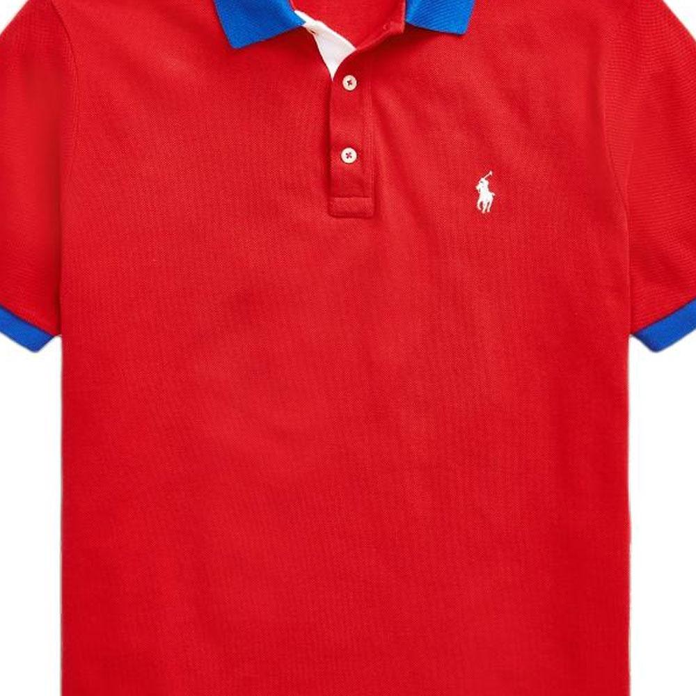 Polo Ralph Lauren Color Block Small Pony Embroidered Fitted Short Sleeve Polo Shirt Men Tops MNPOKNI1N821134-600