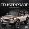 1:32 TOYOTA PRADO Land Cruiser Off Road Vehicle Diecast Metal Alloy Model Car Sound & Light Simulation Birthday Gift With Friend