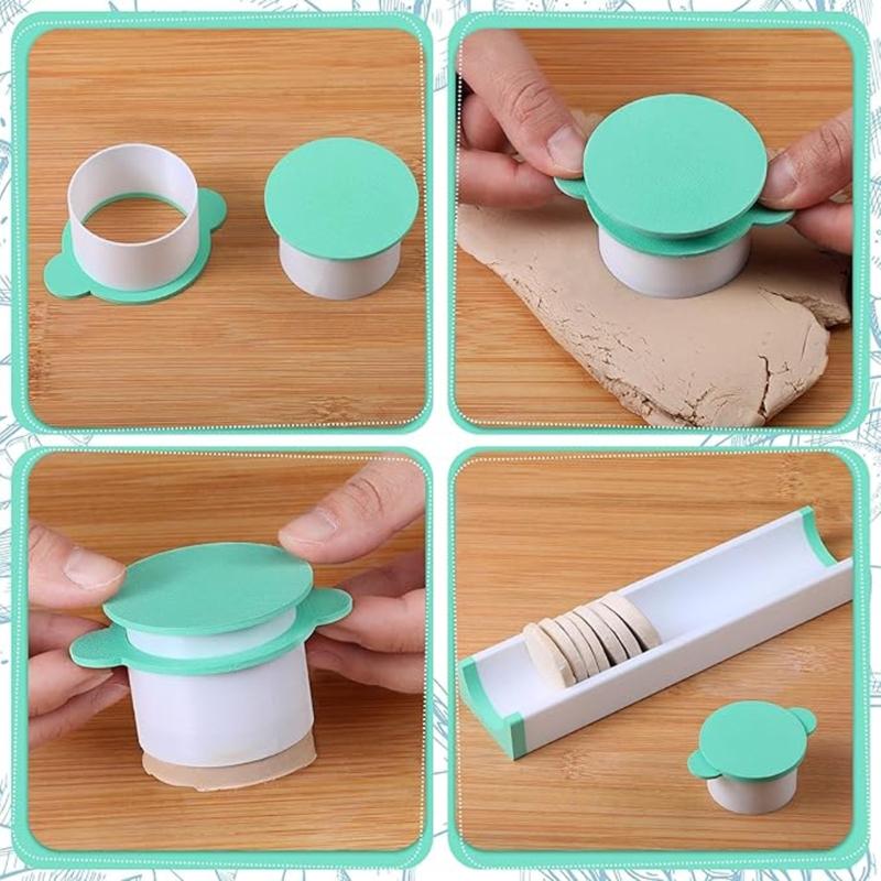 Professional Cake Cutter Mold Dessert Making Set With Storage Plate Tray Creates Perfectly Shape Treats Home Baking Tool