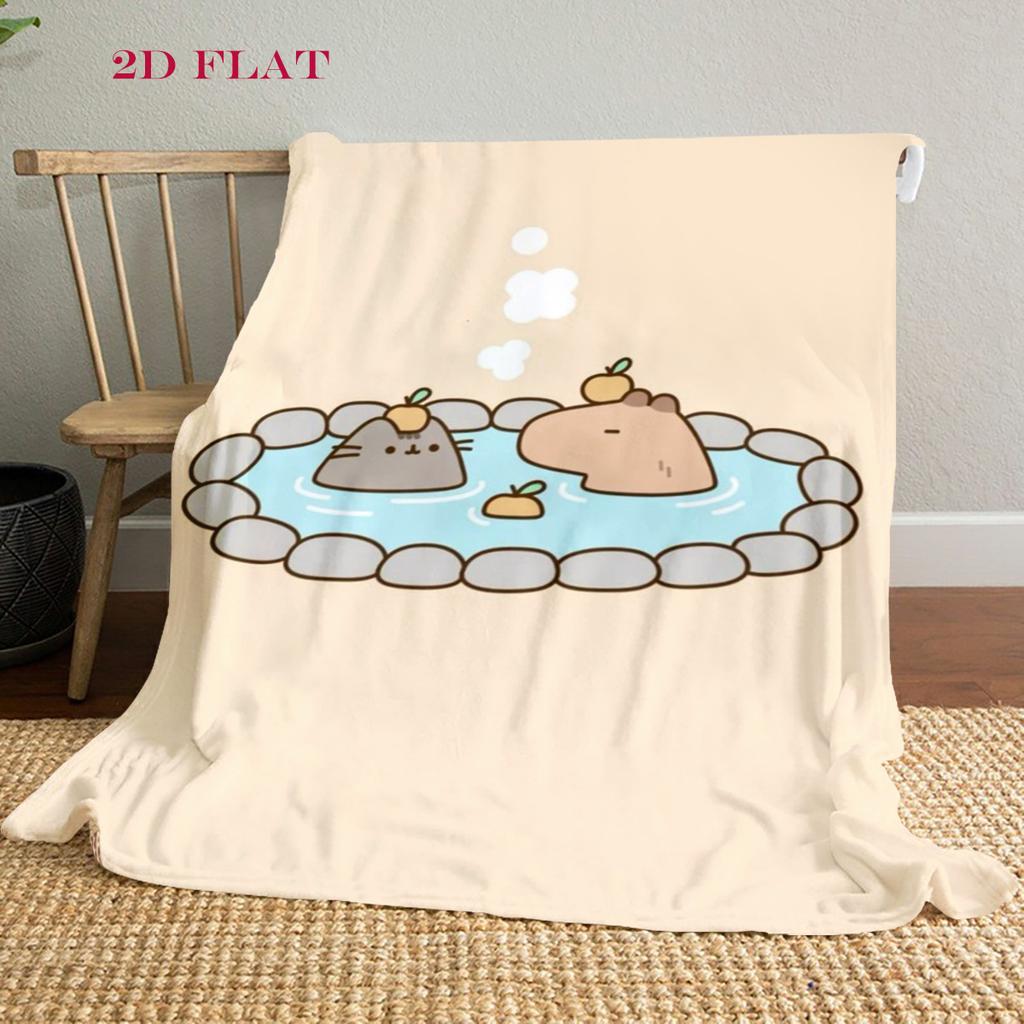 Capybara Companions Blanket Suitable for All Seasons Soft and Comfortable Digital Printing Sheet Nap Blanket