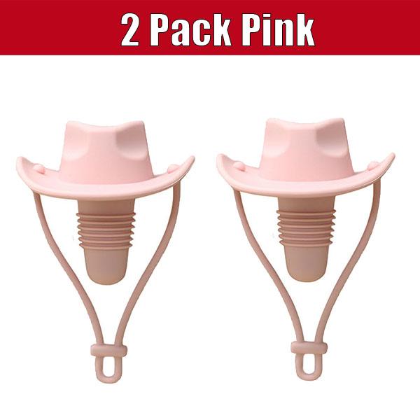 

2 Pack Cowboy Hat Wine Stoppers Reusable Silicone Champagne Whiskey Stopper Leakproof Sealer Wine Tips Lids Christmas Gift