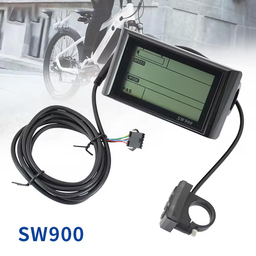 36v-72v Universal Electric Bicycle Accessories 2# Protocol SW900 Display Ebike Electric Bike LCD Display