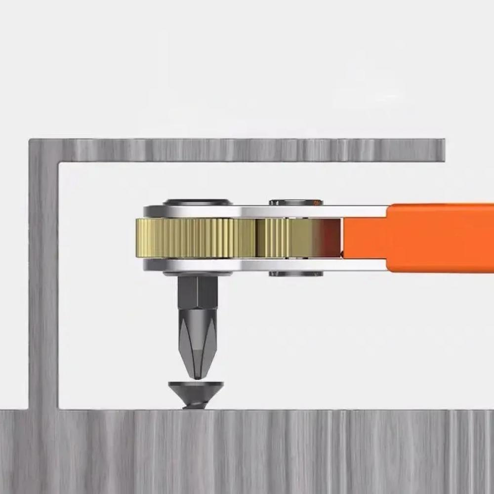 Mini 36 Tooth Ratchet Screwdriver Narrow Small Space Maintenance Operation Batch Head Socket L-shaped Turning Wrench