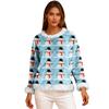 Damska bluza polarowa casual z długim rękawem i okrągłym dekoltem, wygodna, o luźnym kroju, lekka, damska bluza flanelowa