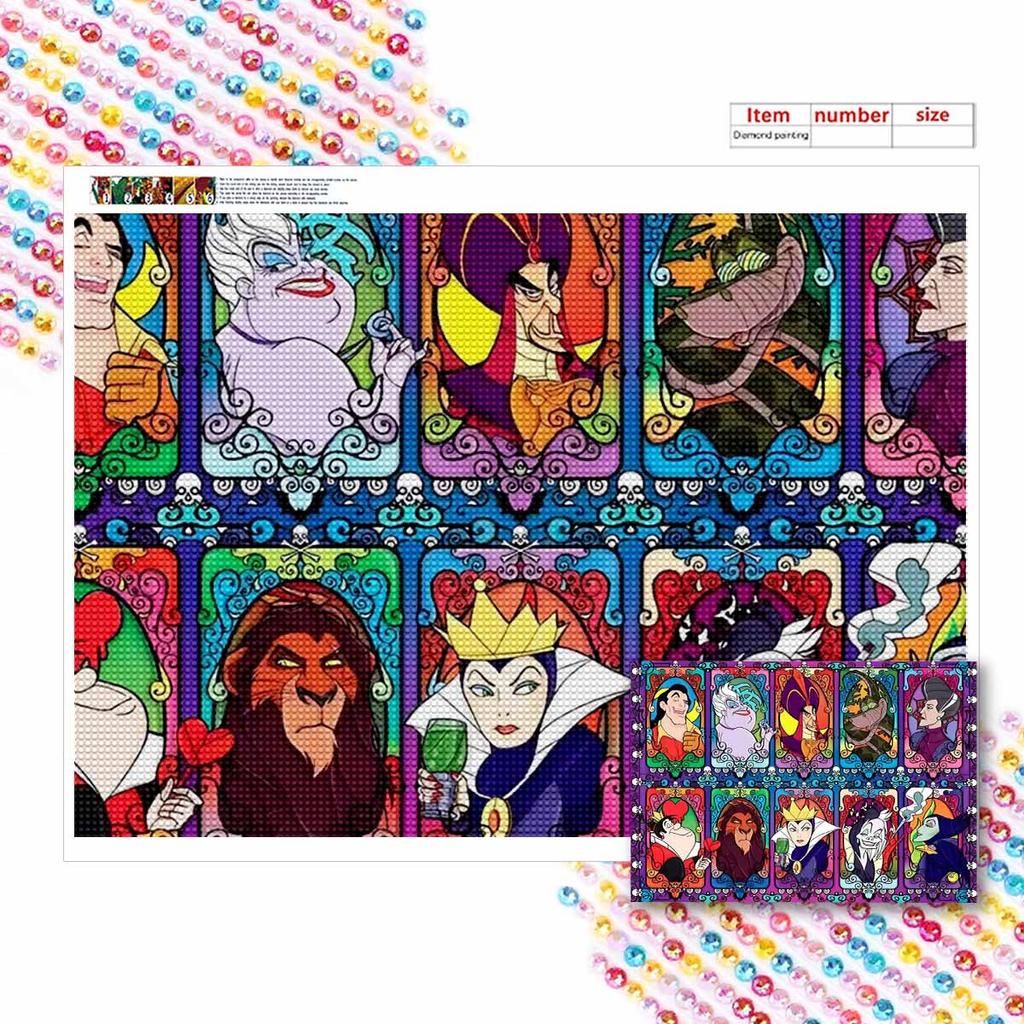 DIY Diamond Painting The Evil Villain Character Cross Stitch Kit Mosaic Art Diamond Painting Full Circle Diamond Home Decoration