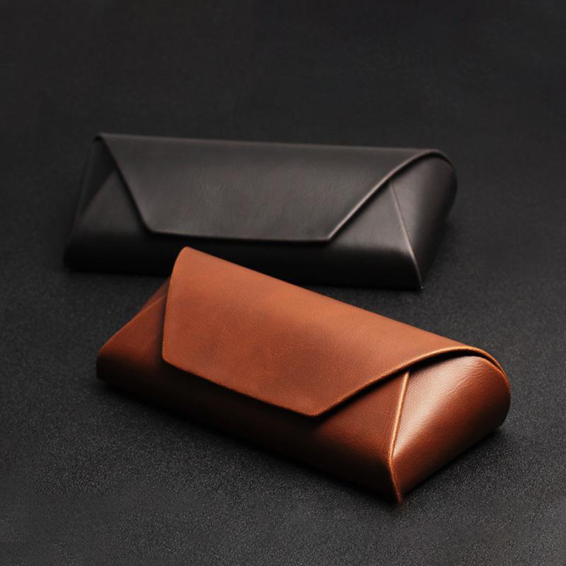 Sunglasses Box PU Leather Leather Glasses Case Crazy Horse Leather Japanese For Travel Gift Idea Fashion Accessories