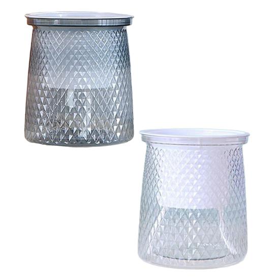 2 Sets Self Watering Flowerpot with Wick Rope Indoor Outdoor Plants Planting Pot with Drainage Hole Clear Reservoir Herbs Flower Planter Pot