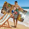 Super Mario Themed Beach Towel Beach Towel Quick-drying for Travel Outdoor Sports Jogging Beach and Swimming