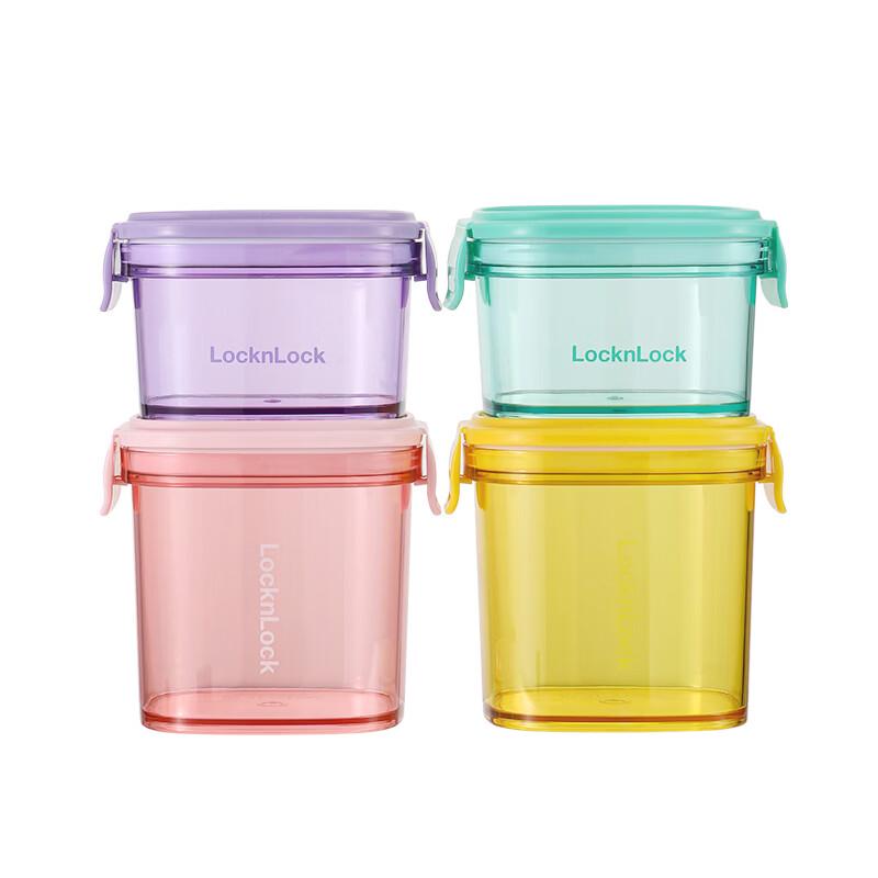 Lock&Lock 4-Piece Dopamine Clear Sealed Food Storage Set