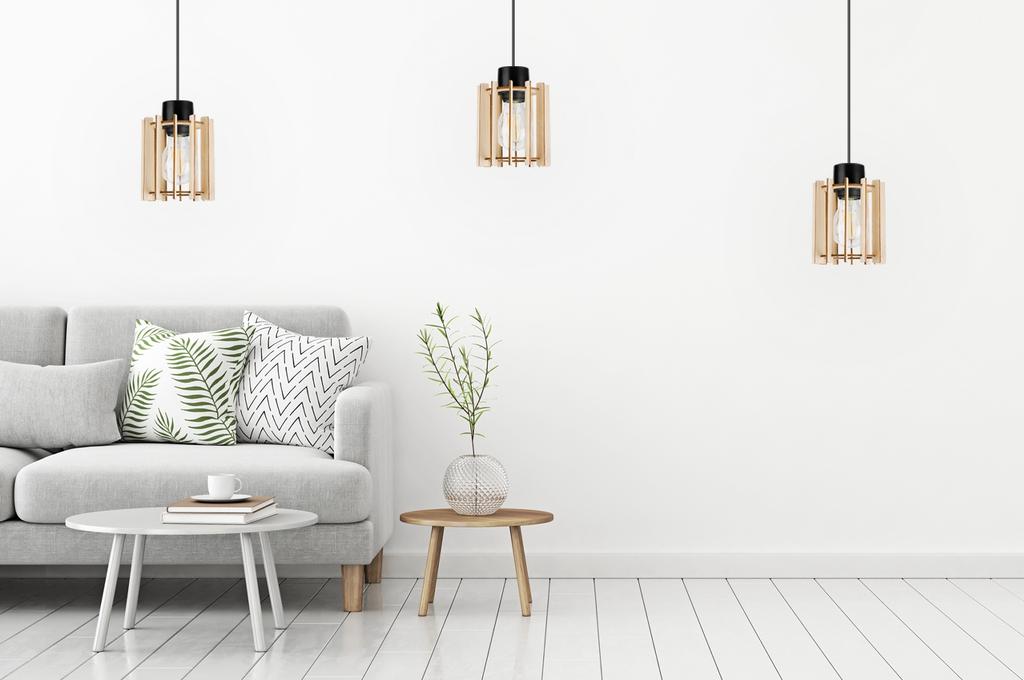 Modern wooden LED ceiling pendant lamp