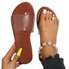 Amazon Foreign Trade Slippers Women's 2025 New Summer Round Head Transparent Flat Bottom Cool Slippers Women Wear Beach Slippers
