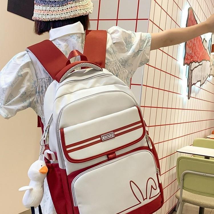 Schoolbag New Ins Lightweight Versatile Durable College Style Large Capacity School Bag Junior High School Student College Student Backpack