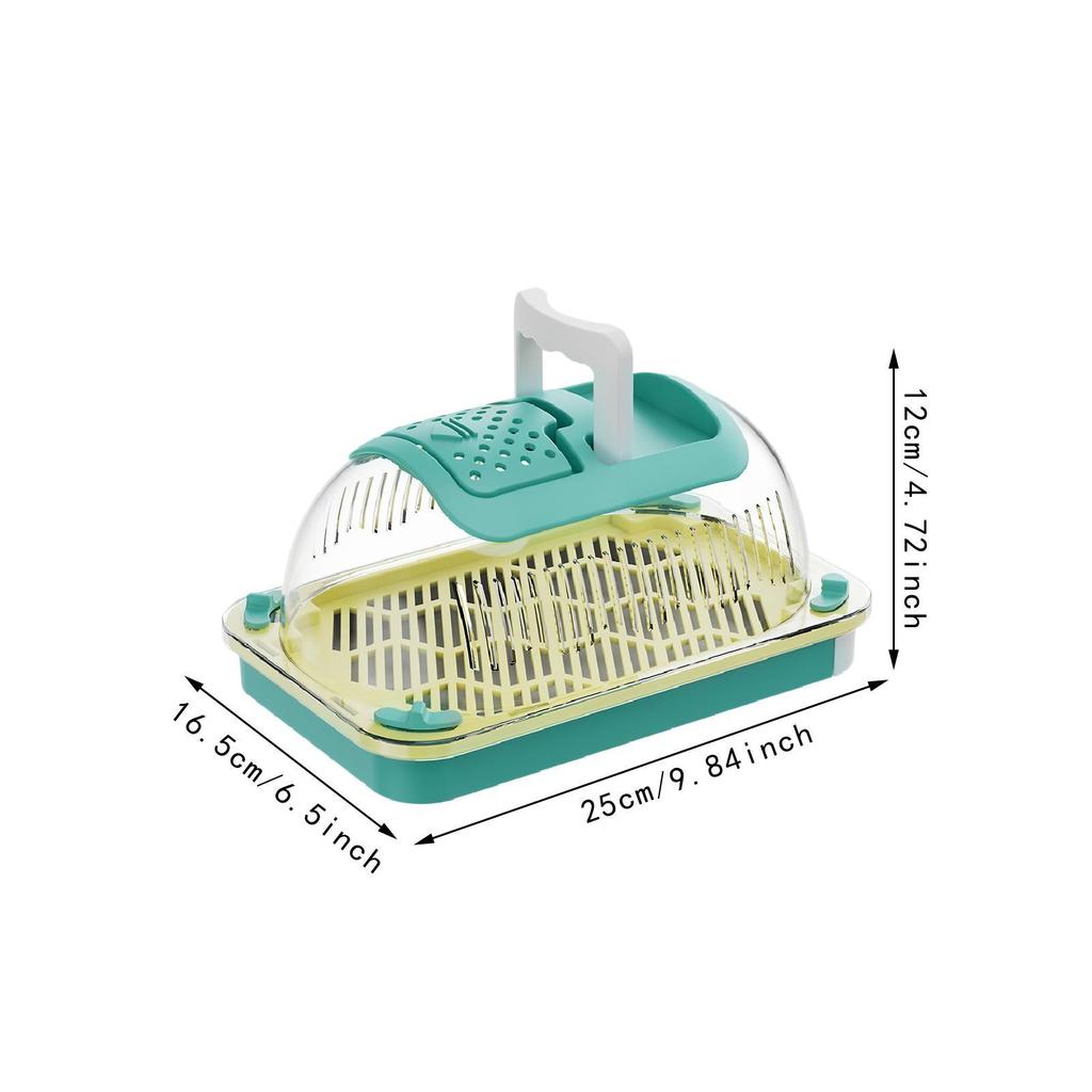 Reptile Terrarium Turtle Tank Clear Reptile Feeding Box Habitat Cage Reptile Carrier for Turtle Lizards Spiders Tortoise Snake