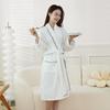 Xusheng Pure Cotton Pineapple Grid Long Bathrobe for Couples - Absorbent Yukata Sleepwear