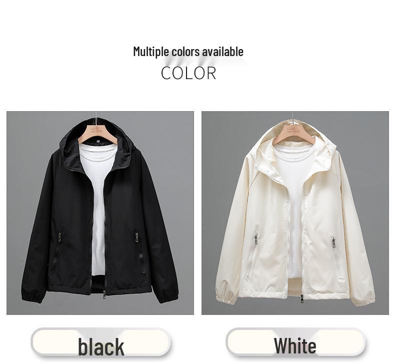 Trendiger Damen-Kapuzen-Windbreaker für Anfang März - Koreanischer Stil, Leicht, Sonnenschutz für Frühling, Sommer, Herbst