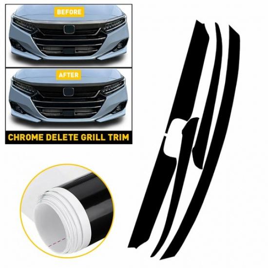 For Accord Honda - Front Grille Chrome Delete Blackout Precut Vinyl Trim