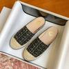 Fashion 2024 Women Espadrilles Slide Rubber Flats Sandals Hemp Knitted Mixed Color Shoes Ladies Pantuflas Slippers Femme Fisherman Mules
