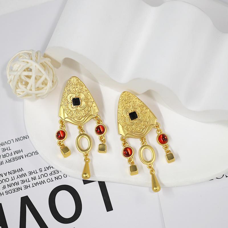 

Inception Vintage Palace-Style Tassel Earrings for Women зелёный